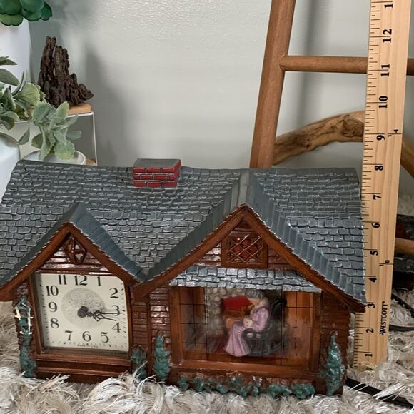 Vtg 1946 Haddon Original Home Sweet Home Clock Animated Rocking Grandma W/Light - Picture 17 of 17